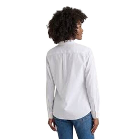 UNTUCKit NWT Bella White Button Down Long Sleeve Collared Cuffs Office Blouse - Picture 2 of 16